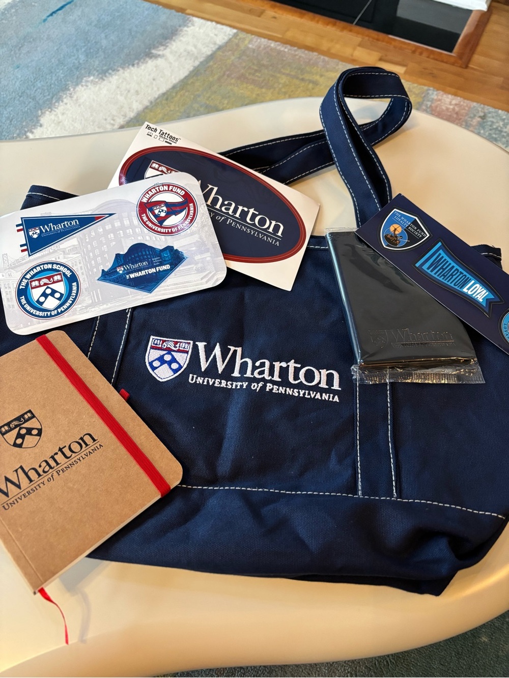 Wharton Business School merch tote bag, OS